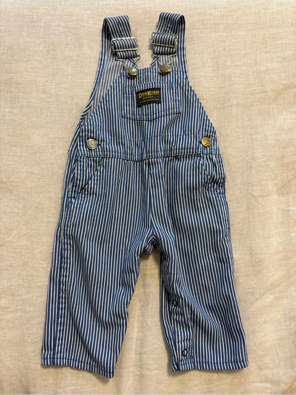 Vintage Oshkosh B’Gosh Hickory Stripe Overalls
